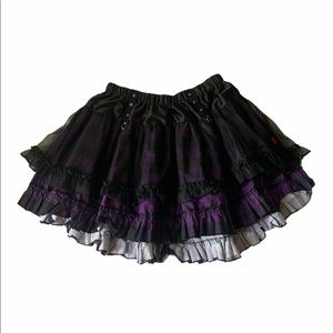 tripp nyc layered purple skirt